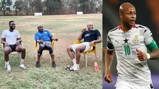 Suspended Ghana Captain Spends Time With Father and Teammate Keeping Fit