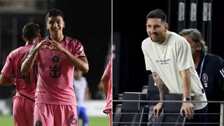 Messi Cheers Inter Miami’s Opening Goal vs Monterrey FC As He Sits Out CONCACAF Champions Cup QF