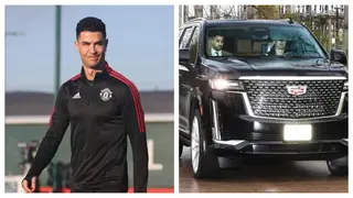 Old Trafford agog as Man United star Ronaldo arrives training in new £150K Cadillac bought by Girlfriend