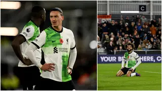 Mo Salah goes down in disbelief as Darwin Nunez produces potential miss of the season