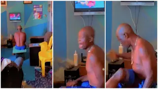 WWE match drives an old Yoruba man crazy with excitement