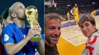 Italy Legend and Son Tease LeBron James During LA Lakers Defeat to Dallas Mavericks