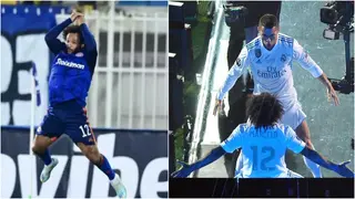 Marcelo: Real Madrid legend copies Cristiano's celebration after scoring for Greek giants