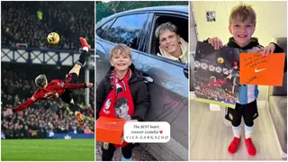 Alejandro Garnacho: Man United Star Gifts Fan His Boots After Scoring Bicycle Kick vs Everton