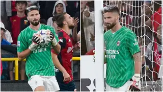 Giroud Goes in Goal, Makes Brilliant Save to Help AC Milan Beat Genoa After Maignan’s Red Card