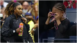 Priceless moment Serena Williams’ daughter gave her mother standing ovation as she begins US Open spotted