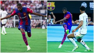 Dembele scores wonderful screamer in El Clasico friendly against Real Madrid, video