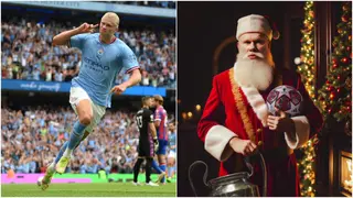 Haaland Causes Stir After Dressing Up as Santa for Christmas While Holding Champions League Trophy