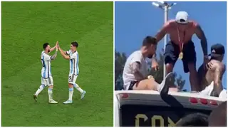 Interesting video shows Messi ordering teammate to sit down with one nod