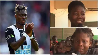 Video: Orphans catered for by Atsu weep uncontrollably following tragic death of footballer