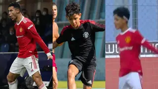 Sensational Video of Ronaldo Jnr scoring and pulling the 'siu' celebration at Manchester United Academy drops