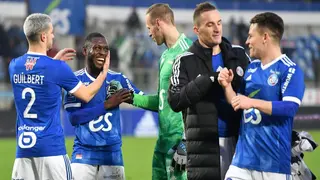 Video: Strasbourg players show Majeed Waris love after ending goal drought