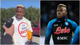 Nigerian striker sends message to Italian football fans with branded top
