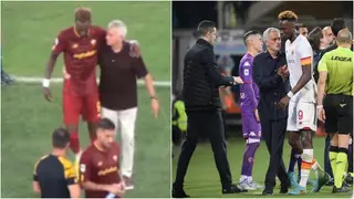 The heartwarming moment Jose Mourinho walked off Tammy Abraham during Serie A game
