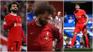 Mohamed Salah comically mocks Liverpool's mascot for picking Steven Gerrard as club's best player