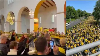 “You’ll Never Walk Alone,”: Dortmund fans gather in church to sing Liverpool‘s theme song ahead of title decider