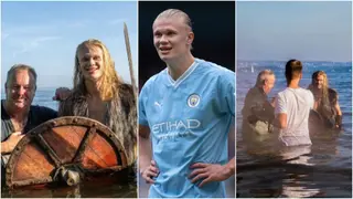 Erling Haaland briefly leaves football to embark on Viking-themed photoshoot