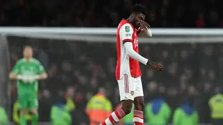 'Partey run away from Cameroon to London just to get a red card' - Fans react after Arsenal's defeat