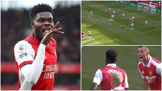 Footage of Thomas Partey's Stupendous Goal for Arsenal in North London Derby Against Tottenham Spotted