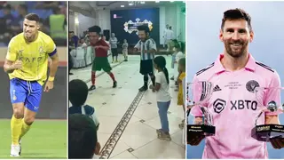 Mascots Dressed Like Ronaldo and Messi Entertain Young Kids With Rema's Hit Song: Video