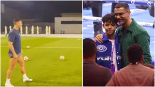 Cristiano Ronaldo Gives Football Lesson to Son, Recreates Perfect Freekick in Training