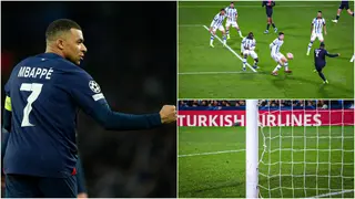 Kylian Mbappe: Photos show PSG star ripped the net with his Champions League opener against Sociedad