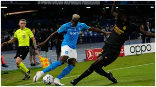 Rudiger Reacts After Intense Battle With Osimhen in Madrid Win Over Napoli in UCL