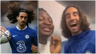 Cucurella Sends Message to His Fans in Nigeria As He Meets Popular Comedian Funnybone