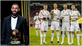 Heartwarming moment as throwback photo of Benzema applauding Ronaldo for winning 2014 Ballon d'Or spotted