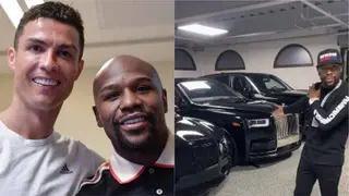 Cristiano Ronaldo jokingly tells Mayweather to dash him one Bugatti