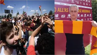 Hundreds Of Fans Troop Into The Streets Of Rome To Give Mourinho A Hero's Welcome