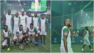 Davido impresses, captains Okocha, Amokachi against Seedorf's side as video goes viral