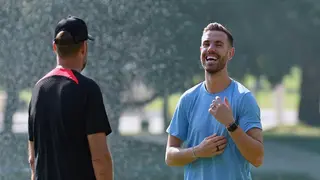 Liverpool captain laughs with Klopp days after World Cup heartbreak