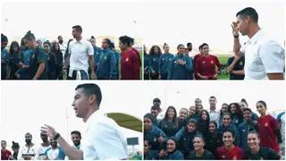 Watch: Ronaldo spends wholesome moment with Al Nassr women team, wishes them good luck