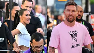 Kim Kardashian Attends Lionel Messi’s Inter Miami Debut vs Cruz Azul With Her Kid