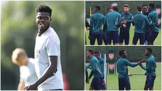 Arsenal Players Warmly Welcome Thomas Partey Back in Training After Injury Recovery: Video