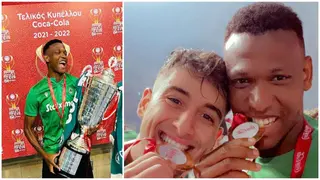Super Eagles star celebrates in grand style after winning third title with his club