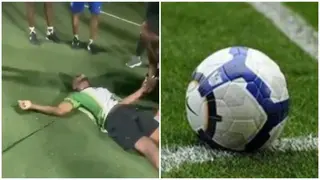 Nigerian Player in Super Eagles Jersey Collapses, Dies on Lekki Pitch As Video Emerges