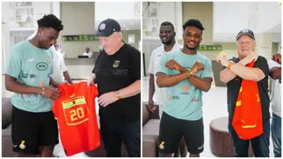 Kudus Gifts West Ham Fan a Signed Jersey After Travelling From UK to Ghana to Watch Him