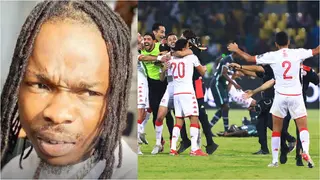 Naira Marley cries out as Tunisia knock Nigeria out of AFCON, reveals why he stopped watching football
