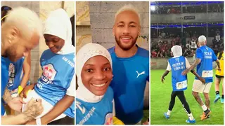 Video shows moment Neymar signed autograph on shirt of hijab wearing Nigerian female player
