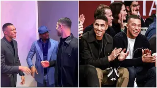 Footage of Moment Mbappe and Hakimi Meet Cameroon Legend Eto'o Emerges