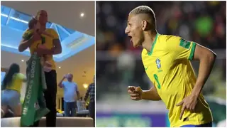 Wholesome footage of Richarlison's reaction after being named in Brazil's final World Cup squad emerges
