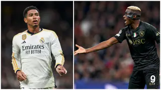 Lovely Moment As Osimhen and Bellingham Share Friendly Tap During Madrid vs Napoli UCL Tie, Video