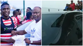 Top Nigerian player gets new car from chairman of his club as video goes viral