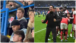 Premier League: Arsenal fan goes viral after flashing club's badge while hiding in Chelsea end