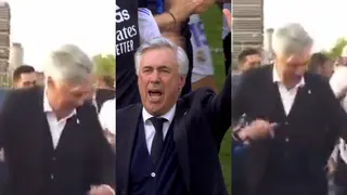 Real Madrid manager Carlo Ancelotti shows off great dance moves after winning La Liga title