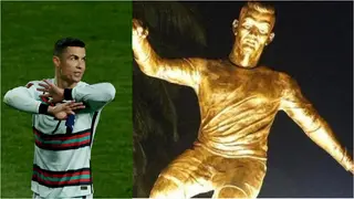 Confusion and anger in India as new Cristiano Ronaldo statue leaves fans protesting at unveiling