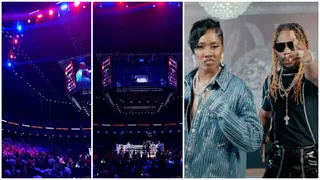 Tiwa Savage and Asake's track 'Loaded' lights up arena during Mayweather's exhibition bout vs Youtuber Deji