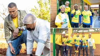 Mamelodi Sundowns celebrate Mandela Day by painting primary school in Rustenberg, Videos and Photos